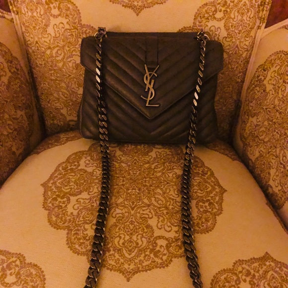 Yves Saint Laurent Handbags - Ysl Medium College Bag in Asphalt grey